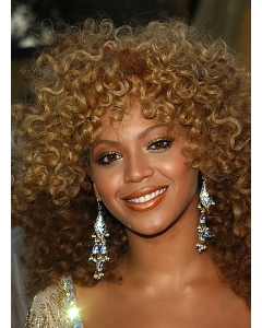Style Blonde Curly Shoulder Length Lace Front Synthetic Beyonce Wigs For Women Style Blonde Curly Shoulder Length Lace Front Synthetic Beyonce Wigs For Women