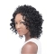 Impressive Black Curly Shoulder Length Capless Human Hair Wigs & Half Women Wigs