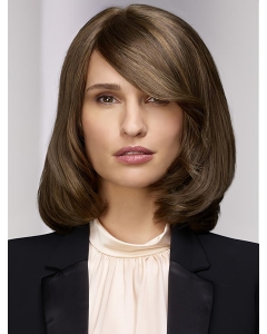 Monofilament Brown 12" Straight Shoulder Length Bobs Real Human Hair Wigs Monofilament Brown 12" Straight Shoulder Length Bobs Real Human Hair Wigs