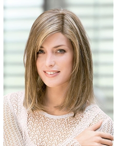 Straight Shoulder Length Blonde Monofilament 14" Without Bangs Perfect Lace Wigs Straight Shoulder Length Blonde Monofilament 14" Without Bangs Perfect Lace Wigs