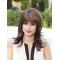 Brown With Bangs Synthetic 14" Straight Medium Wig For Women
