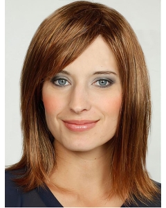 Blonde With Bangs Synthetic 14" Straight Medium Length Wigs For Women Blonde With Bangs Synthetic 14" Straight Medium Length Wigs For Women