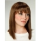 14" Brown Shoulder Length With Bangs Straight Best Synthetic Wigs