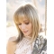 Blonde Straight With Bangs Shoulder Length Amazing Monofilament Synthetic Women Wigs