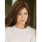 Brown Straight Without Bangs Shoulder Length  Monofilament Synthetic Women Wigs