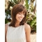 Brown Straight With Bangs Shoulder Length Modern Monofilament Synthetic Women Wigs
