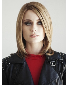 Blonde Straight Shoulder Length Lace Front Medium Human Hair Women Bobs Wigs  Blonde Straight Shoulder Length Lace Front Medium Human Hair Women Bobs Wigs
