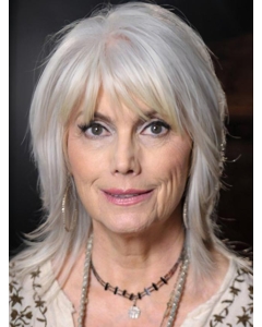 Silver Shoulder Length Straight  Layered Lace Front Synthetic Lady Wigs Silver Shoulder Length Straight  Layered Lace Front Synthetic Lady Wigs