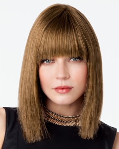 Graceful Straight Shoulder Length With Bangs Lace Front  Human Women Wigs Graceful Straight Shoulder Length With Bangs Lace Front  Human Women Wigs
