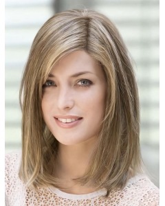No-fuss Blonde Monofilament Straight Shoulder Length Human Hair Women Wigs For Cancer No-fuss Blonde Monofilament Straight Shoulder Length Human Hair Women Wigs For Cancer