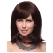 Popular Auburn Straight Shoulder Length Capless Human Hair Women Wigs