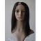 Trendy Black Straight Shoulder Length Lace Front Human Hair U Part Women Wigs