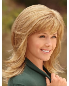 Polite Blonde Straight Shoulder Length Capless Synthetic Women Wigs Polite Blonde Straight Shoulder Length Capless Synthetic Women Wigs