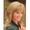 Polite Blonde Straight Shoulder Length Capless Synthetic Women Wigs