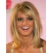 Sweet Cute Mid-length Straight with Bangs Lace Human Hair Jessica Simpson Wig 