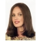 Brown Straight Shoulder Length Lace Front Human Hair Women Wigs