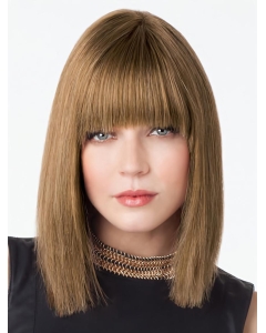 Stylish Lace Front Straight Shoulder Length With Bangs Lace Front Remy Human Hair Women Wigs Stylish Lace Front Straight Shoulder Length With Bangs Lace Front Remy Human Hair Women Wigs