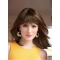 Polite Auburn Straight Shoulder Length Lace Front Synthetic Women Wigs