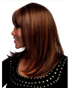 Durable Auburn Straight Shoulder Length Capless Human Hair African American Women Wigs Durable Auburn Straight Shoulder Length Capless Human Hair African American Women Wigs
