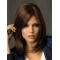 Refined Brown Straight Shoulder Length Lace Synthetic Women Wigs