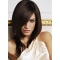 Exquisite Brown Straight Shoulder Length Capless Synthetic Women Wigs