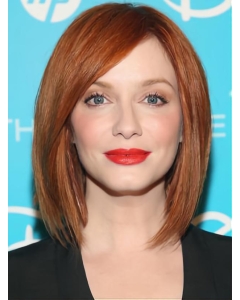 Fabulous Shoulder Length Straight Full Lace Human Hair Copper Women Wigs Fabulous Shoulder Length Straight Full Lace Human Hair Copper Women Wigs