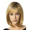 Medium  Blonde Straight With Bangs Capless Bobs Synthetic Trendy Wigs