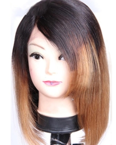 Beautiful Shoulder Length Straight Style Without Bangs Lace Front 100% Remy Hair Ombre Wigs Beautiful Shoulder Length Straight Style Without Bangs Lace Front 100% Remy Hair Ombre Wigs