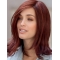 Fashional Red Shoulder Length Straight Layered Fantastic Lace Front Synthetic Women Wigs
