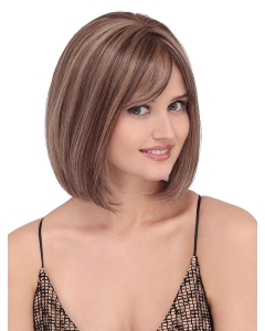 New Design Blonde Shoulder Length Straight With Bangs Human Hair Women Bobs Wigs New Design Blonde Shoulder Length Straight With Bangs Human Hair Women Bobs Wigs