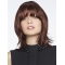 Amazing Auburn Shoulder Length Straight With Bangs Capless High Quality Human Hair Women Wigs