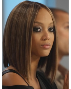 Posh and Sensational Mid-length Straight Without Bangs Lace Human Hair Tyra Banks Wig Posh and Sensational Mid-length Straight Without Bangs Lace Human Hair Tyra Banks Wig