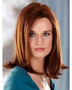 Fabulous Auburn Straight Shoulder Length Capless Synthetic Women Wigs Fabulous Auburn Straight Shoulder Length Capless Synthetic Women Wigs