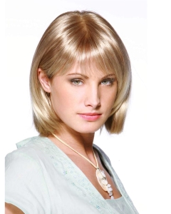 Blonde Shining Medium Straight Monofilament Synthetic Women Wigs Blonde Shining Medium Straight Monofilament Synthetic Women Wigs