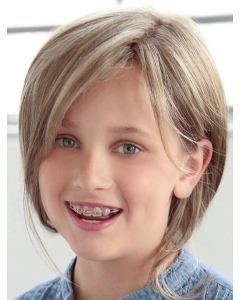 Beautiful Blonde Shoulder Length Straight  With Bangs Short Synthetic Women Wigs Beautiful Blonde Shoulder Length Straight  With Bangs Short Synthetic Women Wigs