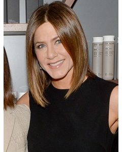 High Quality Auburn Shoulder Length Straight Without Bangs Human Hair Jennifer Aniston Inspired Women Wigs High Quality Auburn Shoulder Length Straight Without Bangs Human Hair Jennifer Aniston Inspired Women Wigs