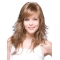 Medium Straight With Bangs Lace Front Synthetic Cosy Women Wigs