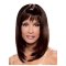  Young and Modern Mid-length Layered Straight with Bangs Lace Front Human Hair Beverly Johnson Wig 