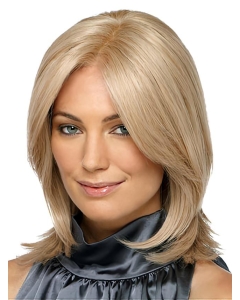 Braw Blonde Straight Shoulder Length Capless Synthetic Women Wigs Braw Blonde Straight Shoulder Length Capless Synthetic Women Wigs