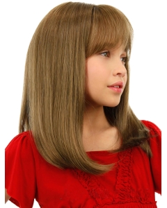 Good Blonde Straight Shoulder Length Lace Front Human Hair Kids Wigs Good Blonde Straight Shoulder Length Lace Front Human Hair Kids Wigs