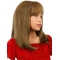 Good Blonde Straight Shoulder Length Lace Front Human Hair Kids Wigs