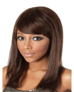 Fashion Auburn Straight Shoulder Length Capless Human Hair African American Wigs Fashion Auburn Straight Shoulder Length Capless Human Hair African American Wigs