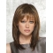 Brown Ideal Straight With Bangs Capless Synthetic Medium Women Wigs