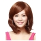 No-fuss Auburn Straight Shoulder Length Capless Synthetic Women Wigs