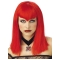 Bright Red Straight Lace Front Synthetic Women Wigs