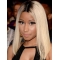   Platinum Blonde Straight Without Bangs Lace Front Human Hair Nicki Minaj Wigs