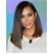 Comfortable Straight Medium Length Lace Front Human Hair Kim Kardashian Hair
