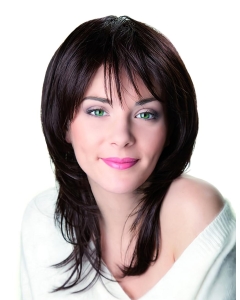 Straight Black With Bangs Medium Length Monofilament Synthetic Ladies Wigs Straight Black With Bangs Medium Length Monofilament Synthetic Ladies Wigs