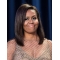 Straight Brown Lace Front Shoulder Length Without Bangs Human Hair Michelle Obama Wigs
