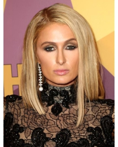 Straight Blonde Lace Front Shoulder Length Synthetic Bobs Paris Hilton Wigs Straight Blonde Lace Front Shoulder Length Synthetic Bobs Paris Hilton Wigs
